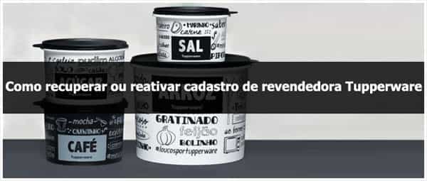 Como recuperar ou reativar cadastro de revendedora Tupperware