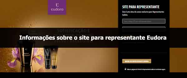 Informações sobre o site para representante Eudora