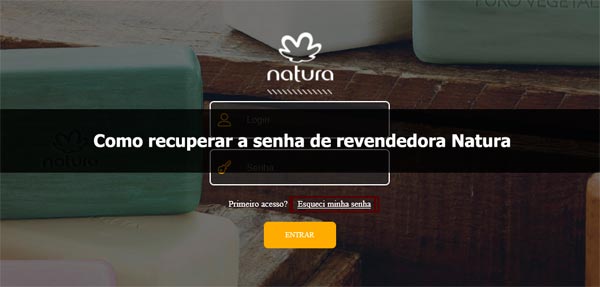 Como recuperar a senha de revendedora Natura