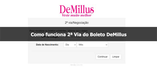 Como funciona a segunda via do boleto Demillus